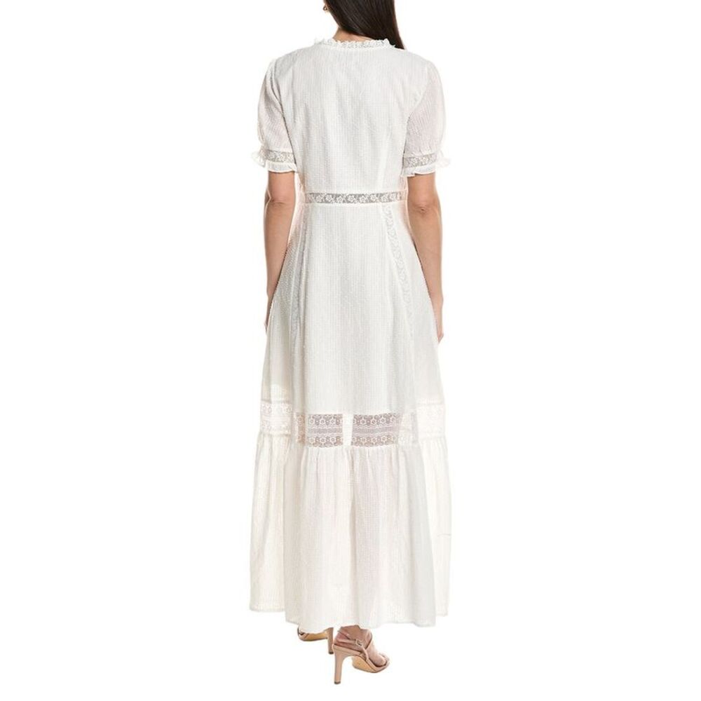 Jl Luxe Womens Short Sleeve Midi Dress, White - Picture 2 of 3